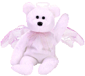 Gif of Halo the Ty Beanie Baby waving
